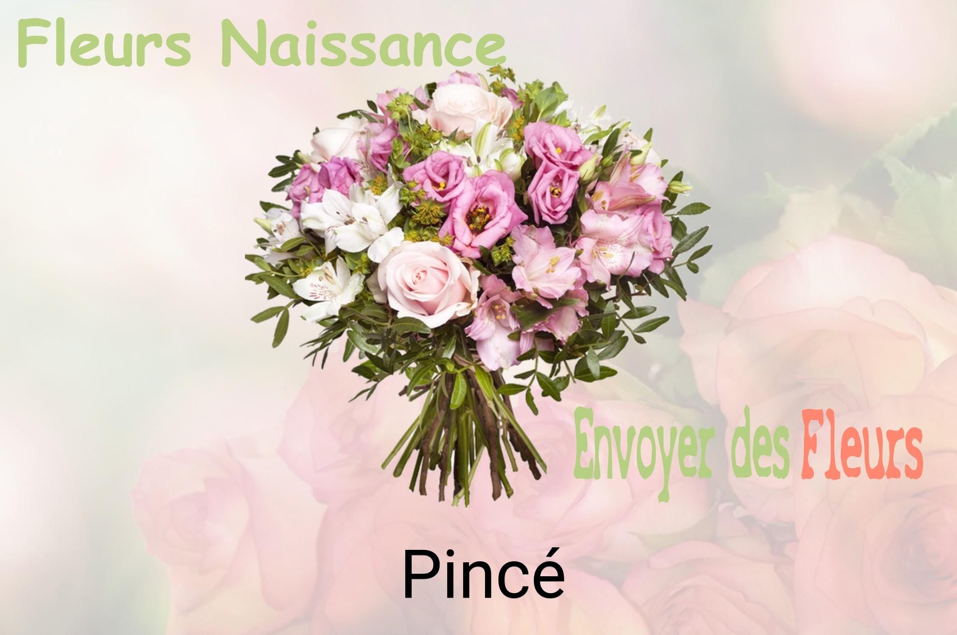 Bouquet de fleurs de naissance livré à Pincé